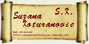 Suzana Koturanović vizit kartica